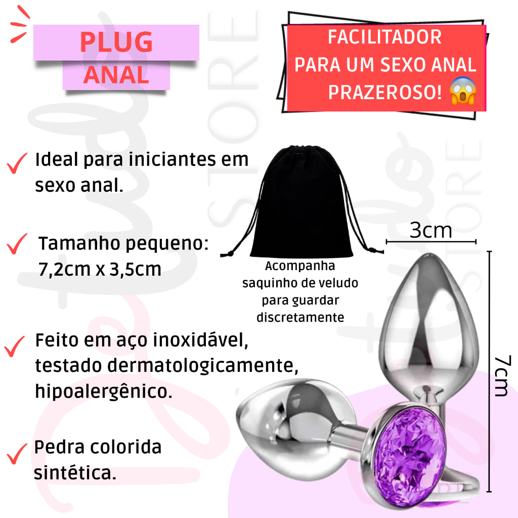 Kit 8 Itens Com Vibrador Feminino, Plug Anal, Masturbador Masculino, Anel Peniano, Algema