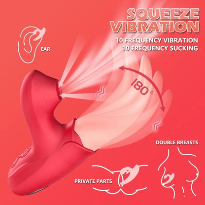 Vibrador Linguinha Saliente 3 em 1